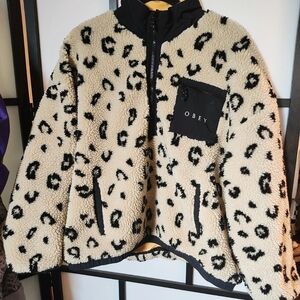 Obey Black and Cream Sherpa Jacket!